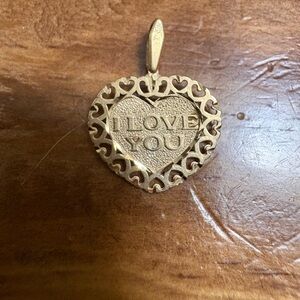 14k Gold Heart Charm for a necklace